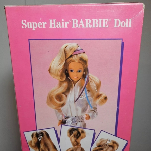 Super Hair Barbie with Magic Styling Barrette 3101 1986 Mattel Sealed In Box NIB - Picture 7 of 14